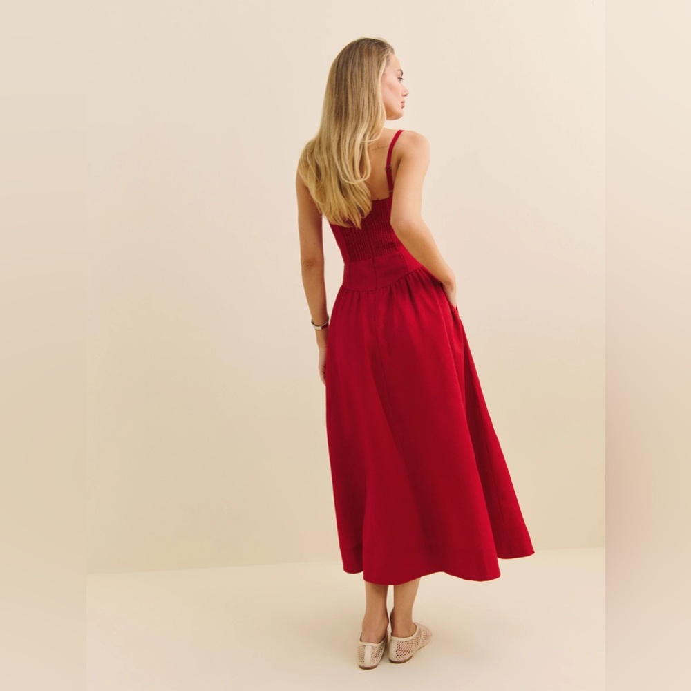 Reformation Red Midi Dress - Picture 3 of 13